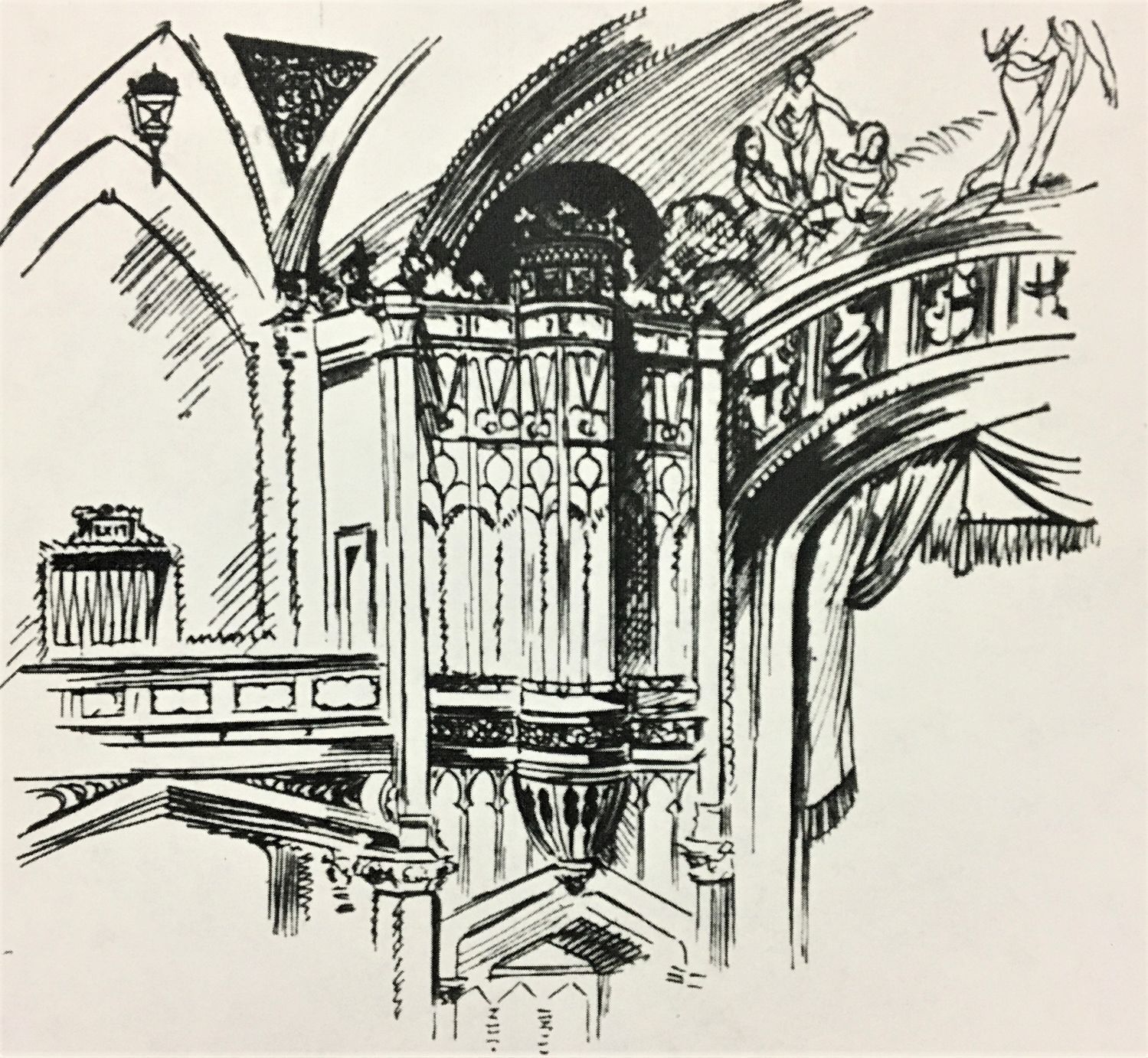 Majestic Theater - Organ Screen and Portion of Proscenium Arch